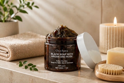 Savon Noir Exfoliant - Peau Douce et Purifiée