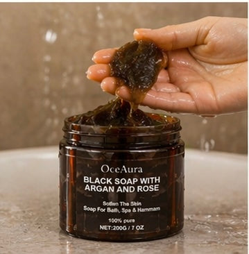 Savon Noir Exfoliant - Peau Douce et Purifiée