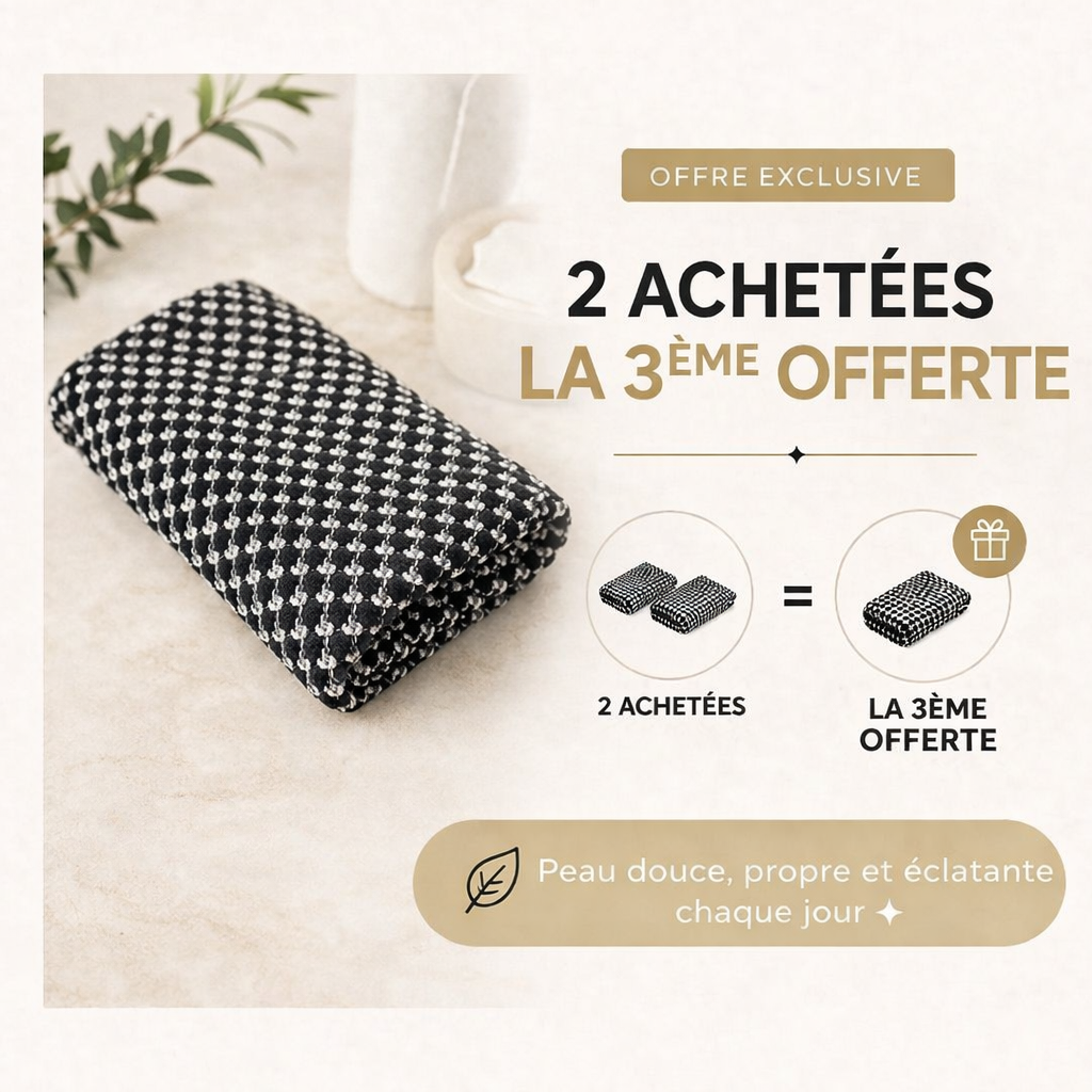 DermaSoft - Serviette exfoliante Visage & Corps