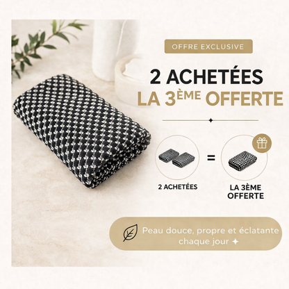 DermaSoft - Serviette exfoliante Visage & Corps